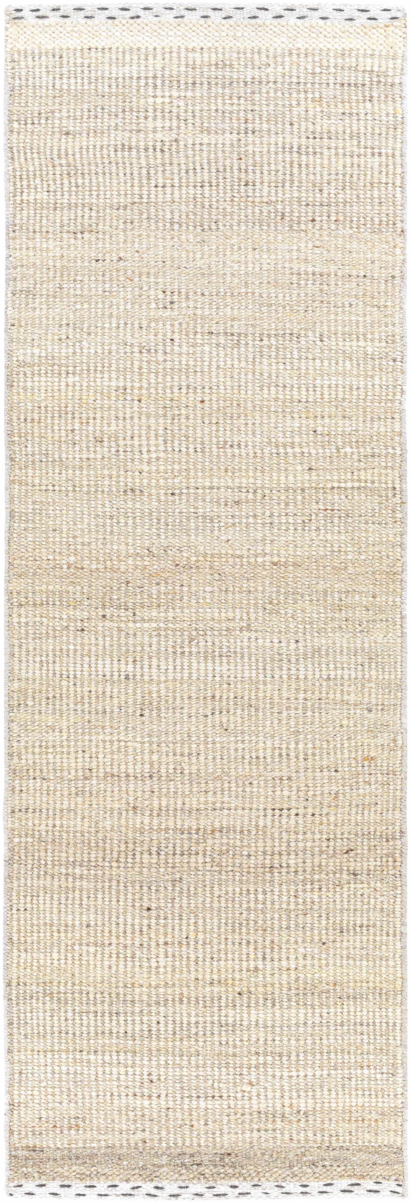 Yaniklar Beige Flat Woven Wool Rug by Boutique Rugs