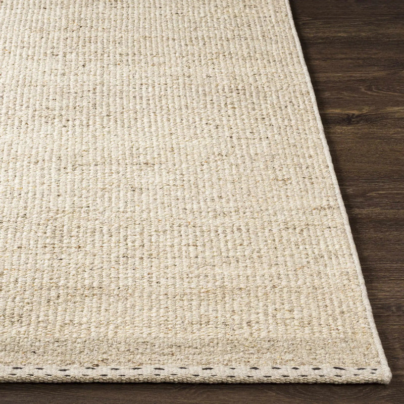 Yaniklar Beige Flat Woven Wool Rug by Boutique Rugs
