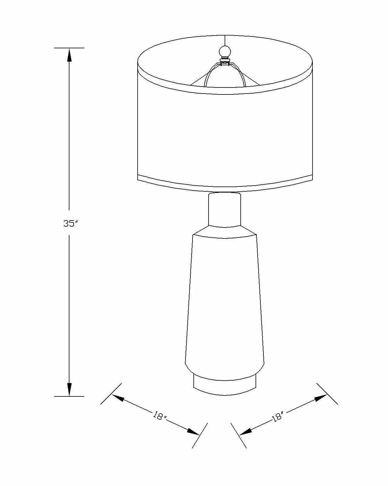 Yardville Table Lamp - Clearance by Boutique Rugs