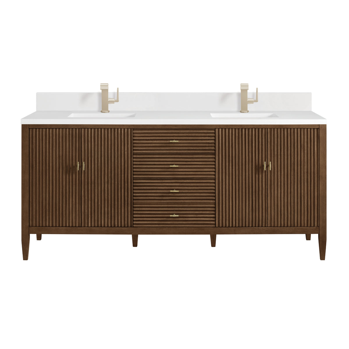 James Martin Myrrin 72" Single Bathroom Vanity, Mid-Century Walnut, view 9