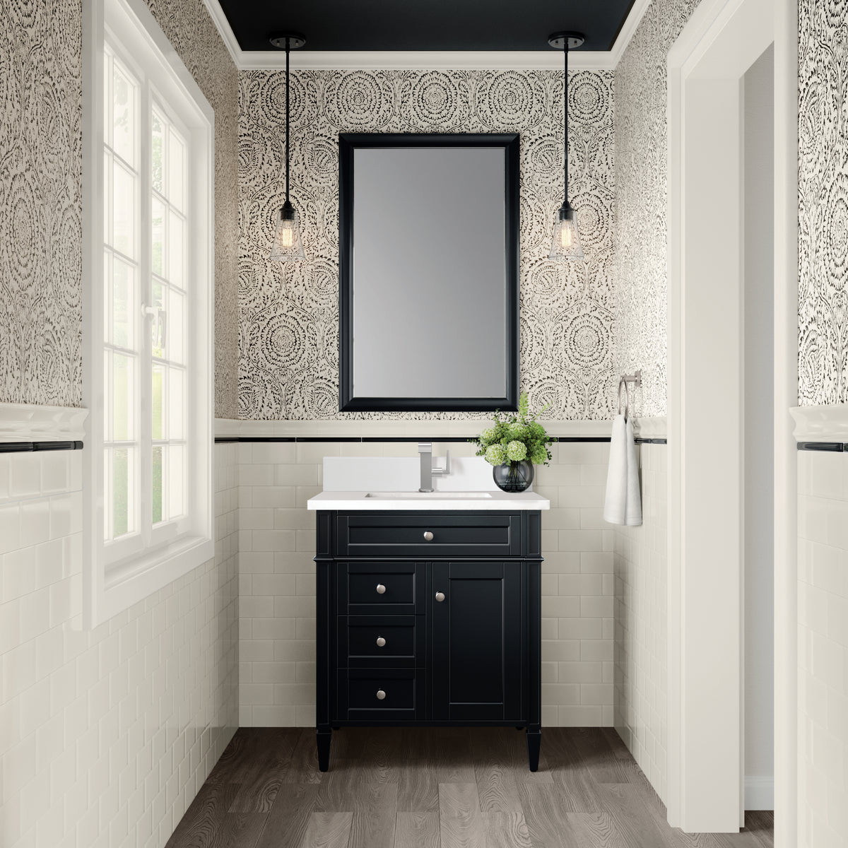 James Martin Brittany 30" Single Bathroom Vanity, Black Onyx, view 26