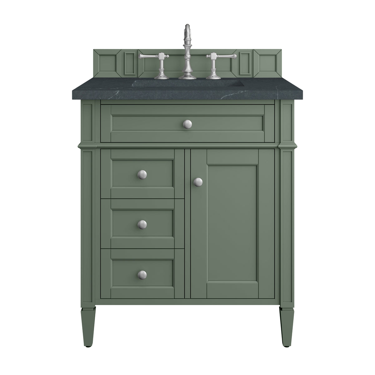 James Martin Brittany 30" Single Bathroom Vanity, Smokey Celadon, view 22