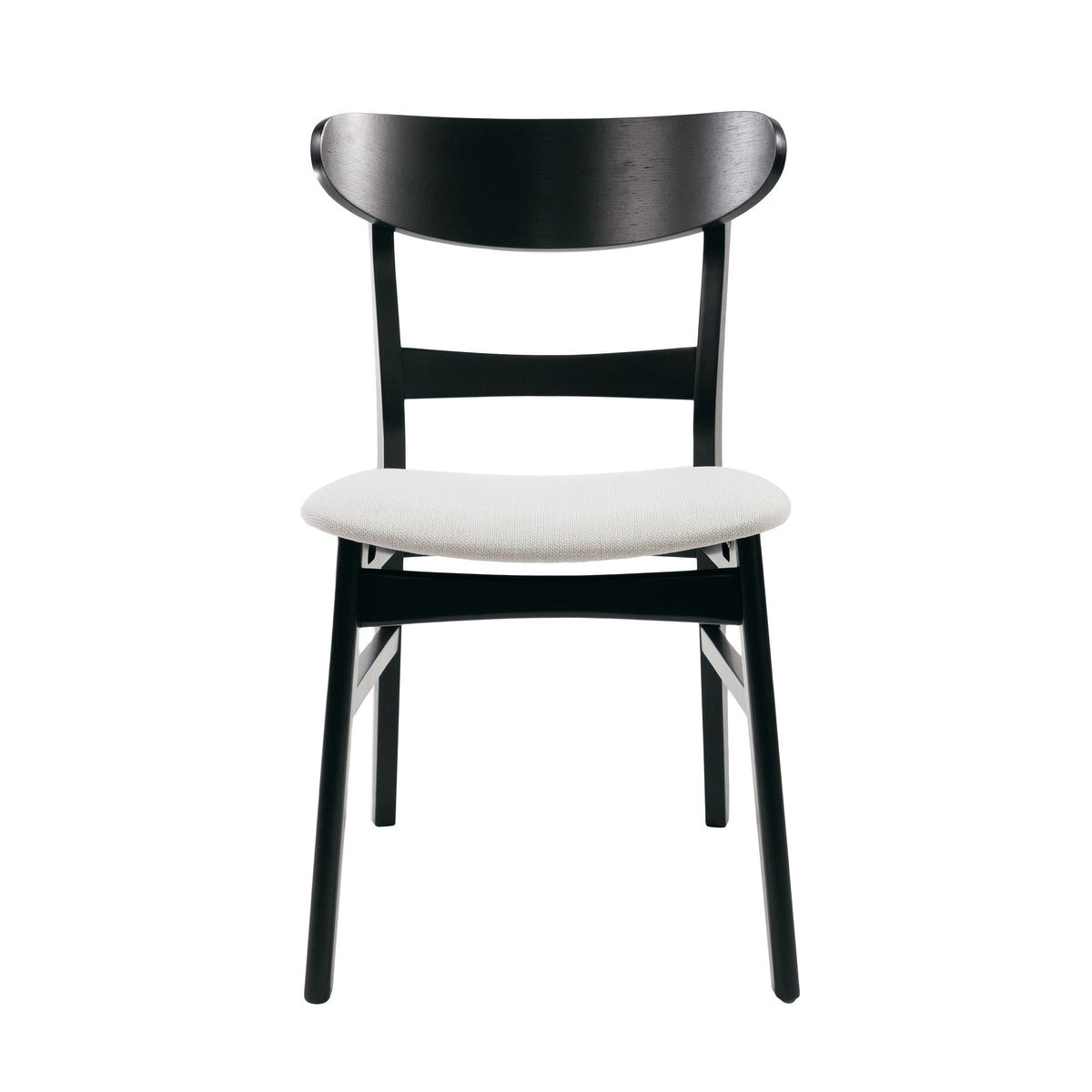 Mid-Century Dining Chair Set of 2 with Upholstered Seats - Light Beige, Mint, Light Grey, photo 7 of 10