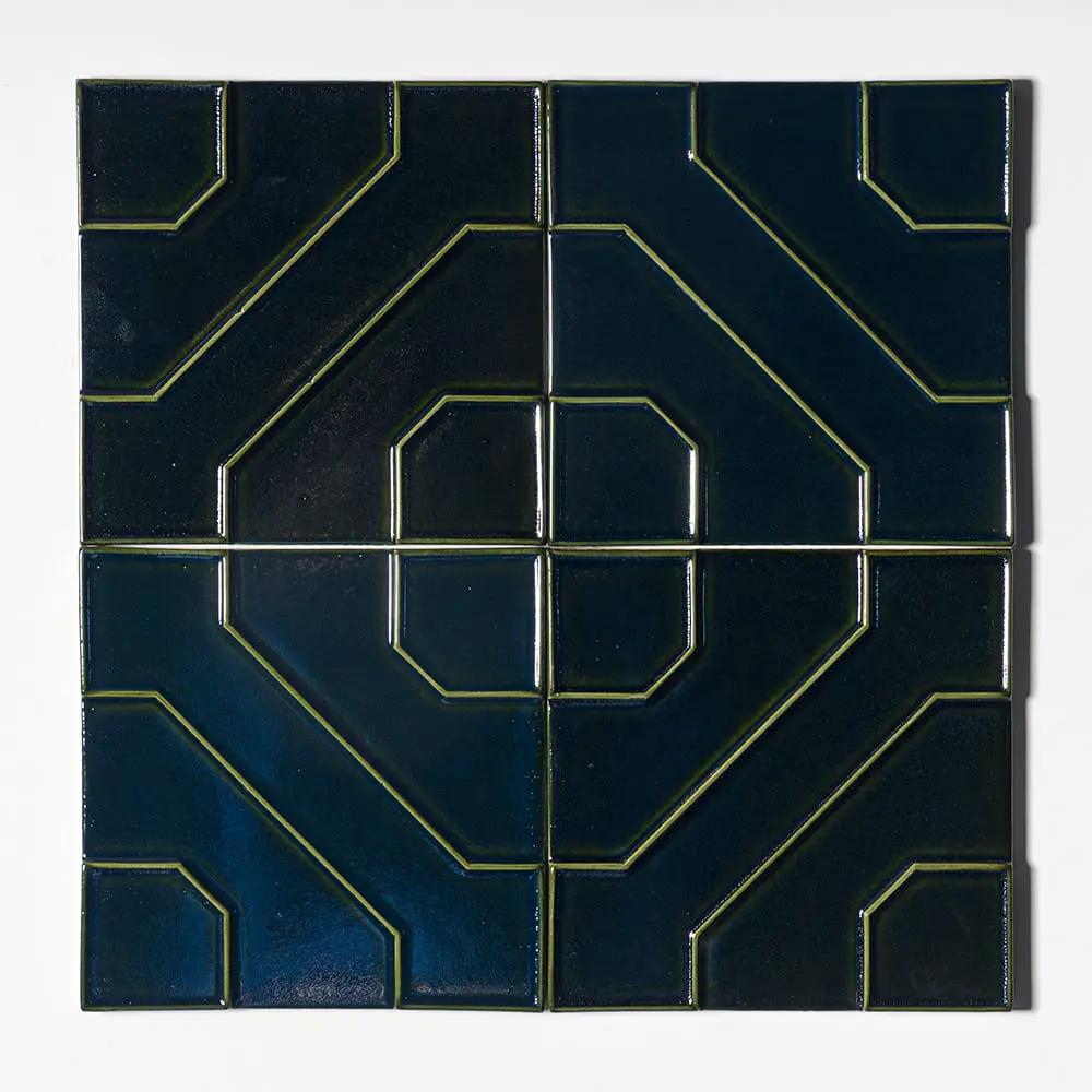 Yellow Glossy Ceramic Accent Tiles 8x8 room scene