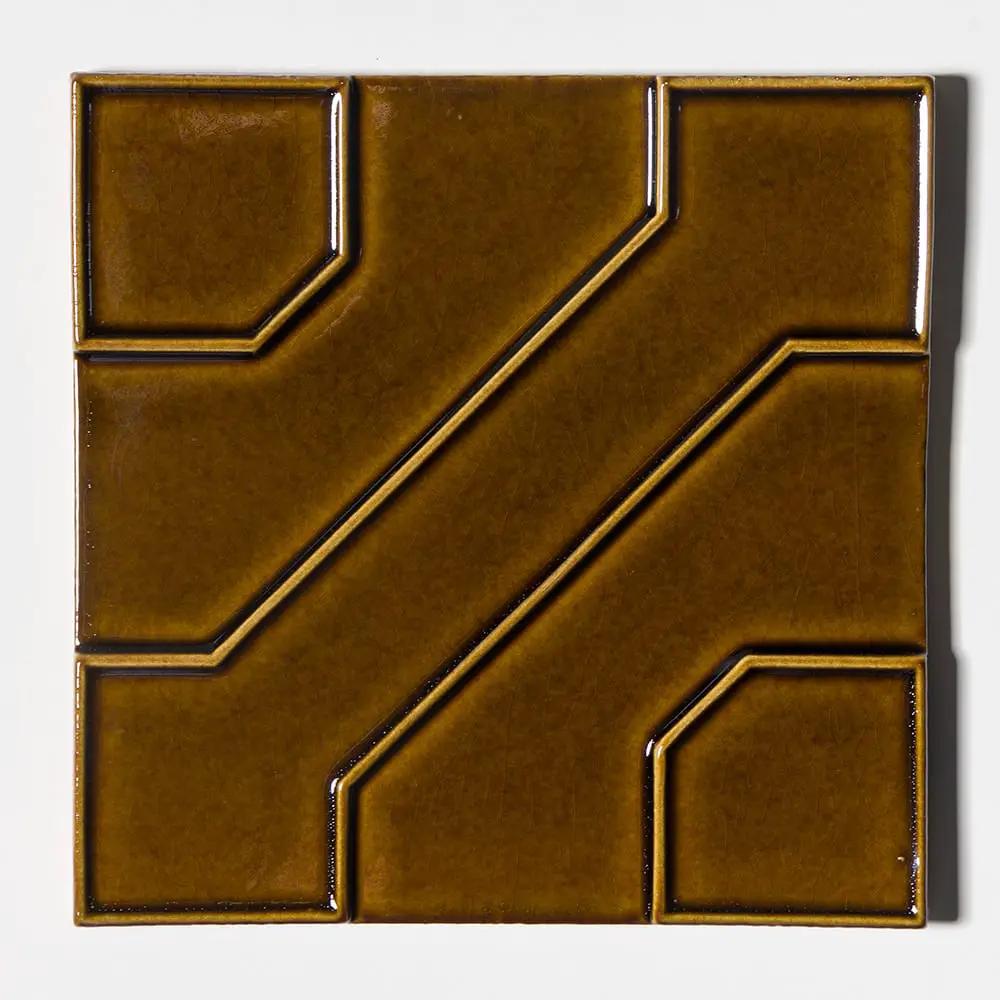 Yellow Glossy Ceramic Accent Tiles 8x8