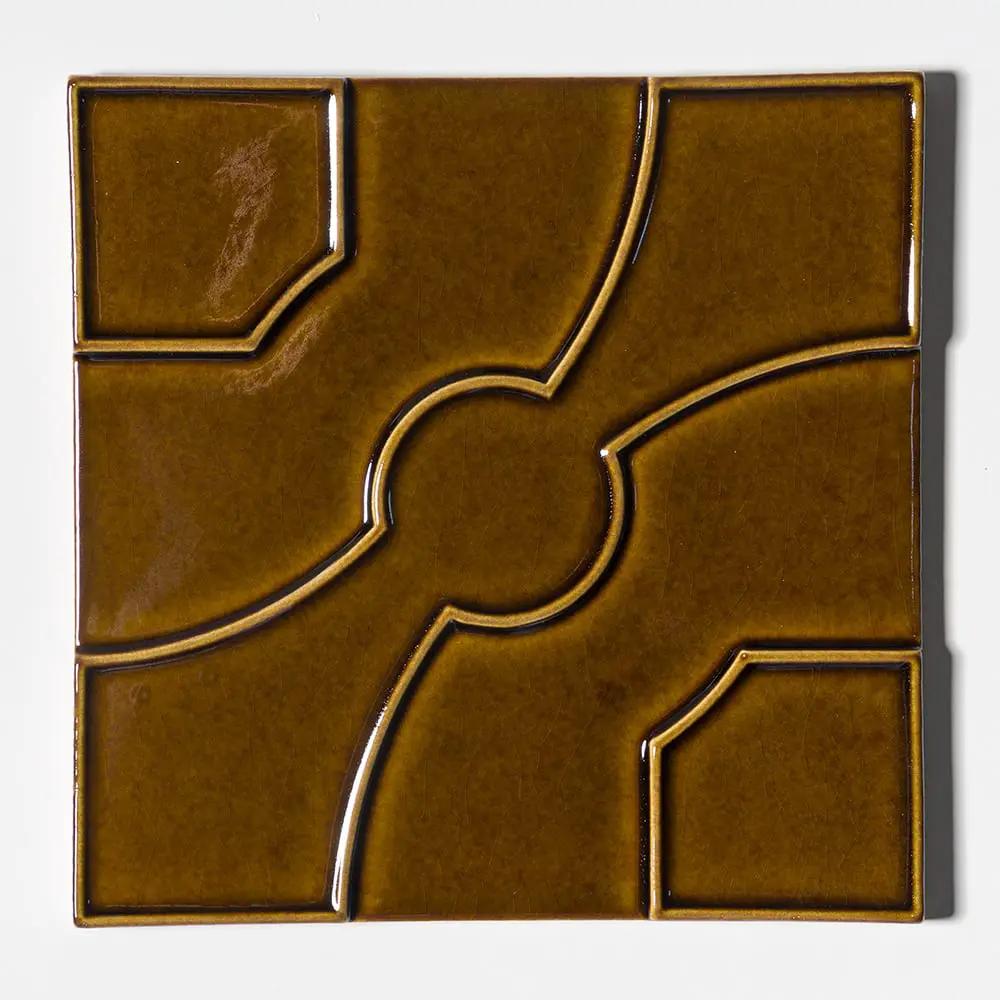 Yellow Glossy Ceramic Accent Tiles 8x8
