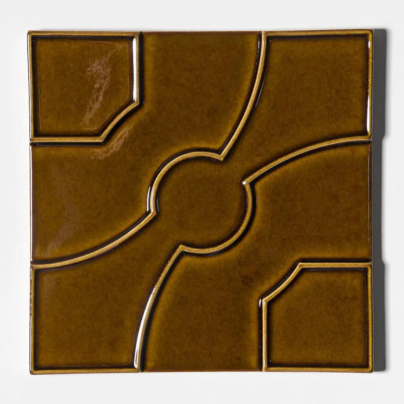 Yellow Glossy Ceramic Accent Tiles 8x8