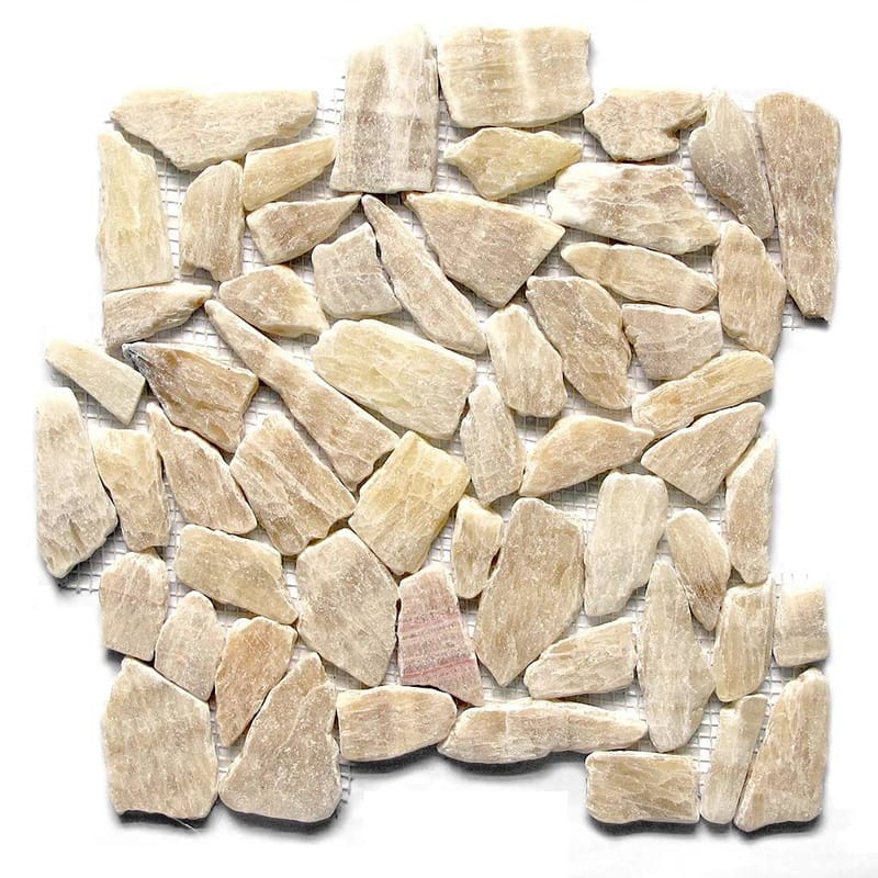 Yellow Jelly Natural Pebble Mosaics 12x12 Pebble Natural 12x12 Mosaics