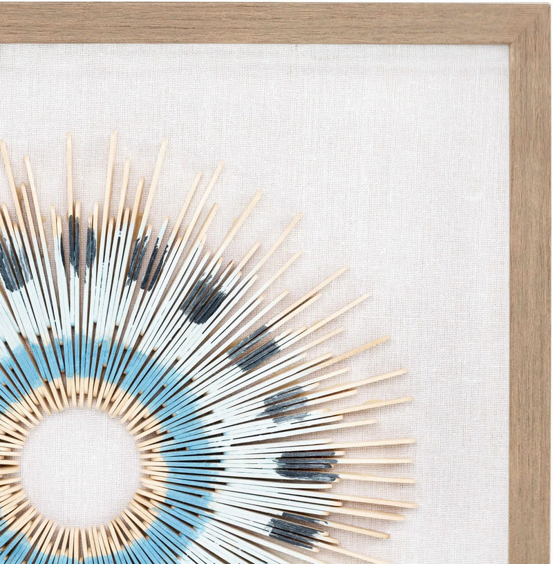 Yenice Natural Wood Geometric Wall Art Set Of Two - Clearance by Boutique Rugs