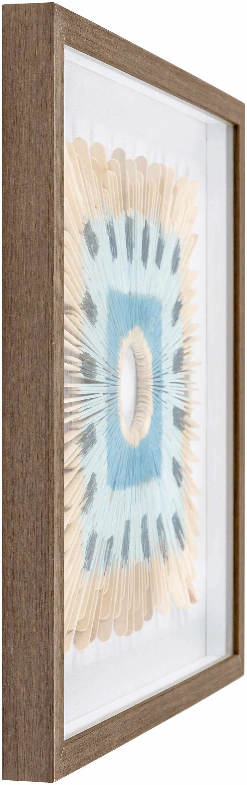 Yenice Natural Wood Geometric Wall Art Set Of Two - Clearance by Boutique Rugs