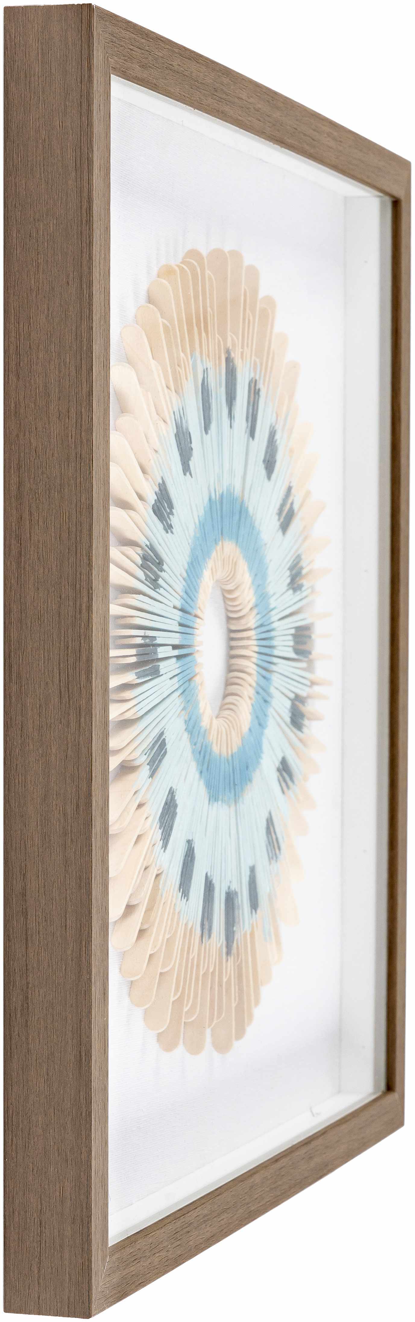 Yenice Natural Wood Geometric Wall Art Set Of Two - Clearance by Boutique Rugs
