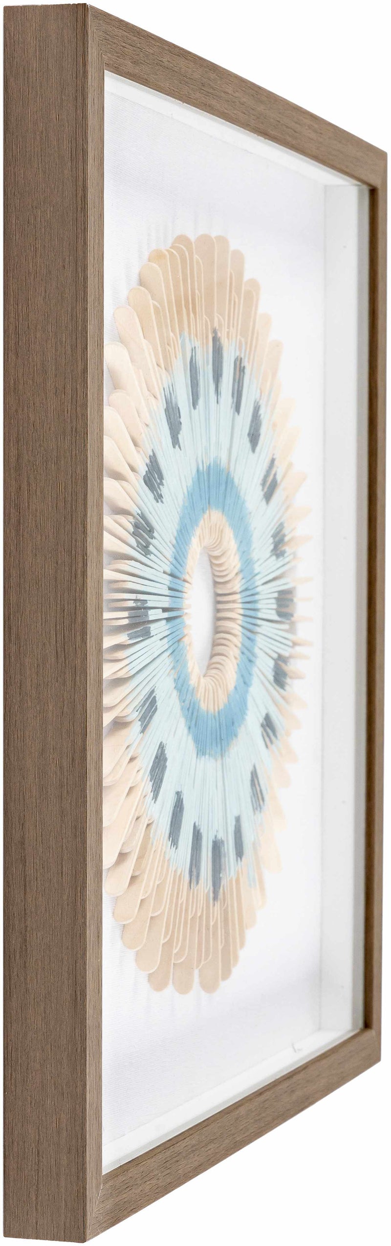 Yenice Natural Wood Geometric Wall Art Set Of Two - Clearance by Boutique Rugs