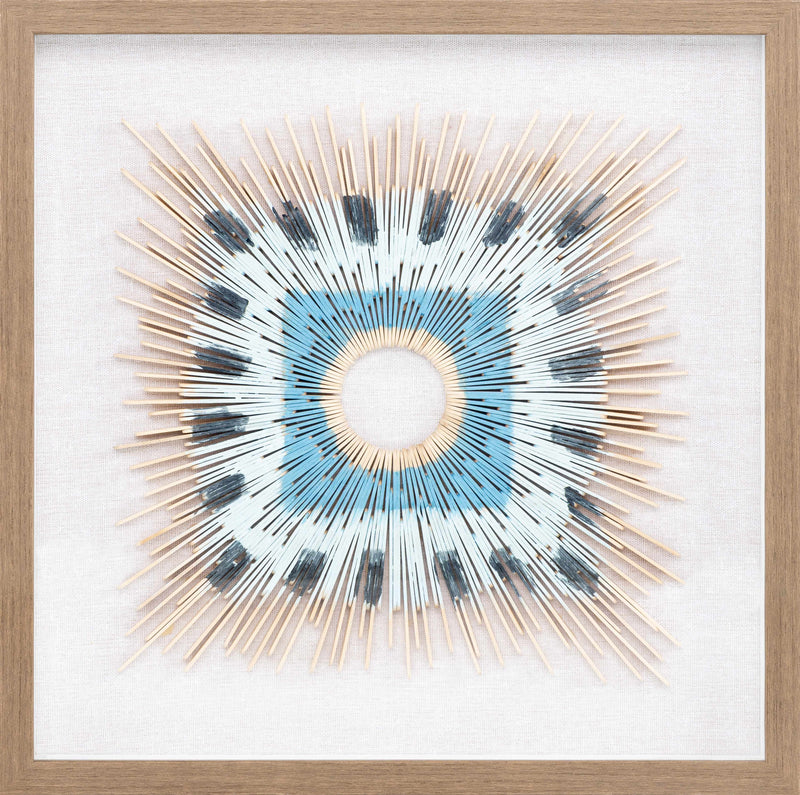 Yenice Natural Wood Geometric Wall Art Set Of Two - Clearance by Boutique Rugs