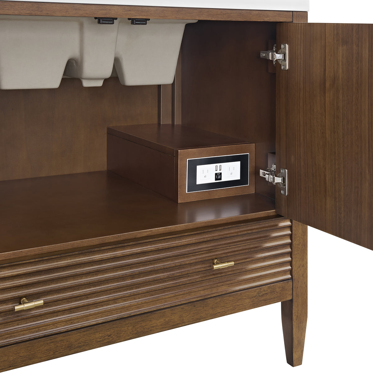 James Martin Myrrin 36" Single Bathroom Vanity, Mid-Century Walnut, view 39