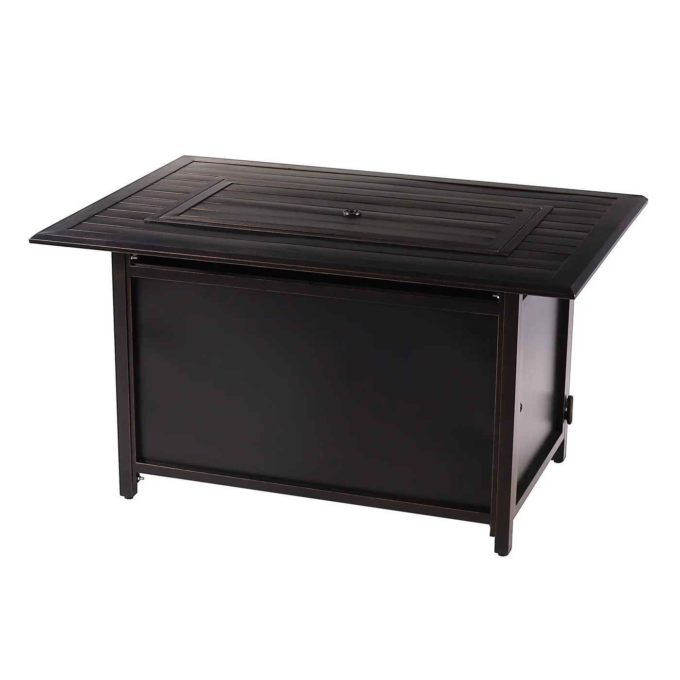 Aluminum 46-in Rectangular Propane Fire Table, Beads, Covers and Lid by Sharicks