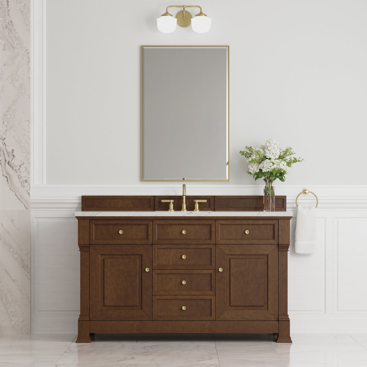 James Martin Brookfield 60" Single Bathroom Vanity, Honey Oak, view 35