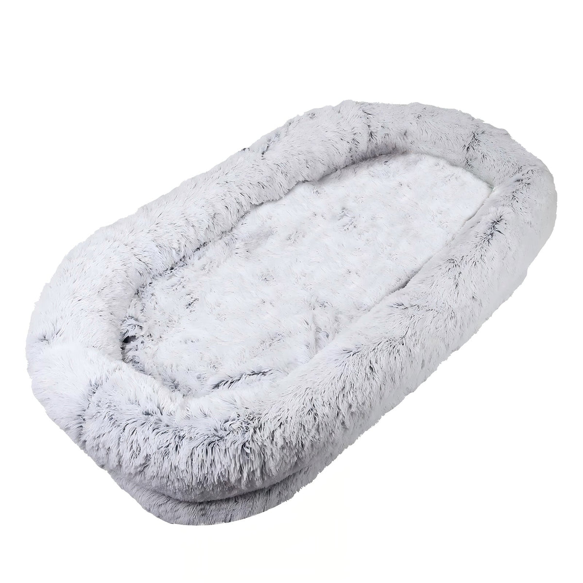 Orthopedic Human Dog Bed with Washable Faux Fur Cover - Grey, photo 8 of 8