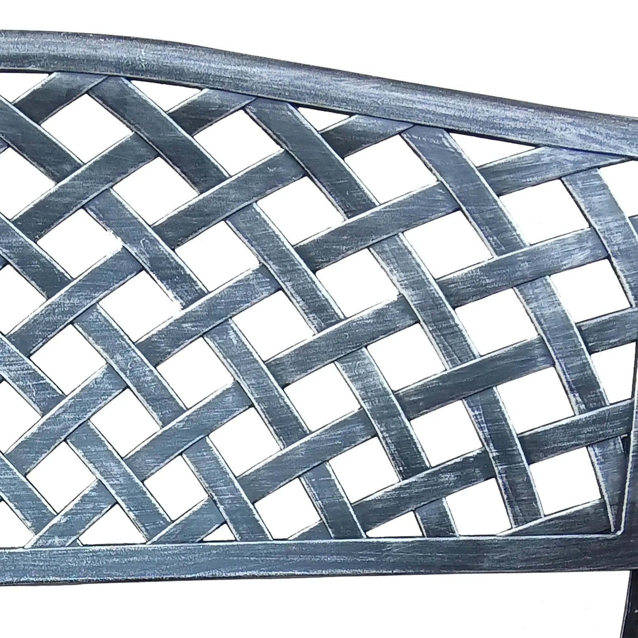 Outdoor Aluminum Modern 40-in Grey Patio Bench Loveseat by Sharicks