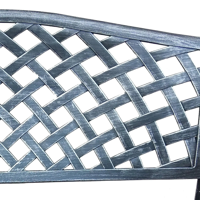 Outdoor Aluminum Modern 40-in Grey Patio Bench Loveseat by Sharicks