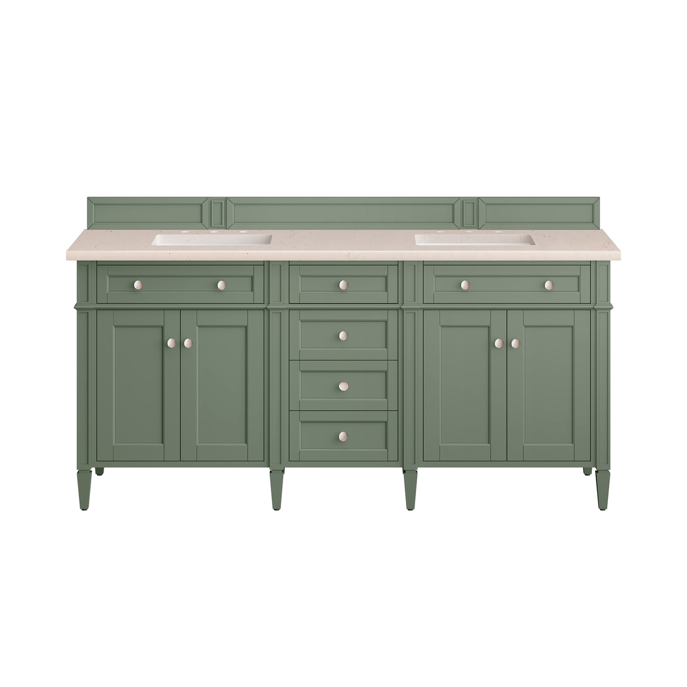 James Martin Brittany 72" Double Bathroom Vanity, Smokey Celadon by James Martin