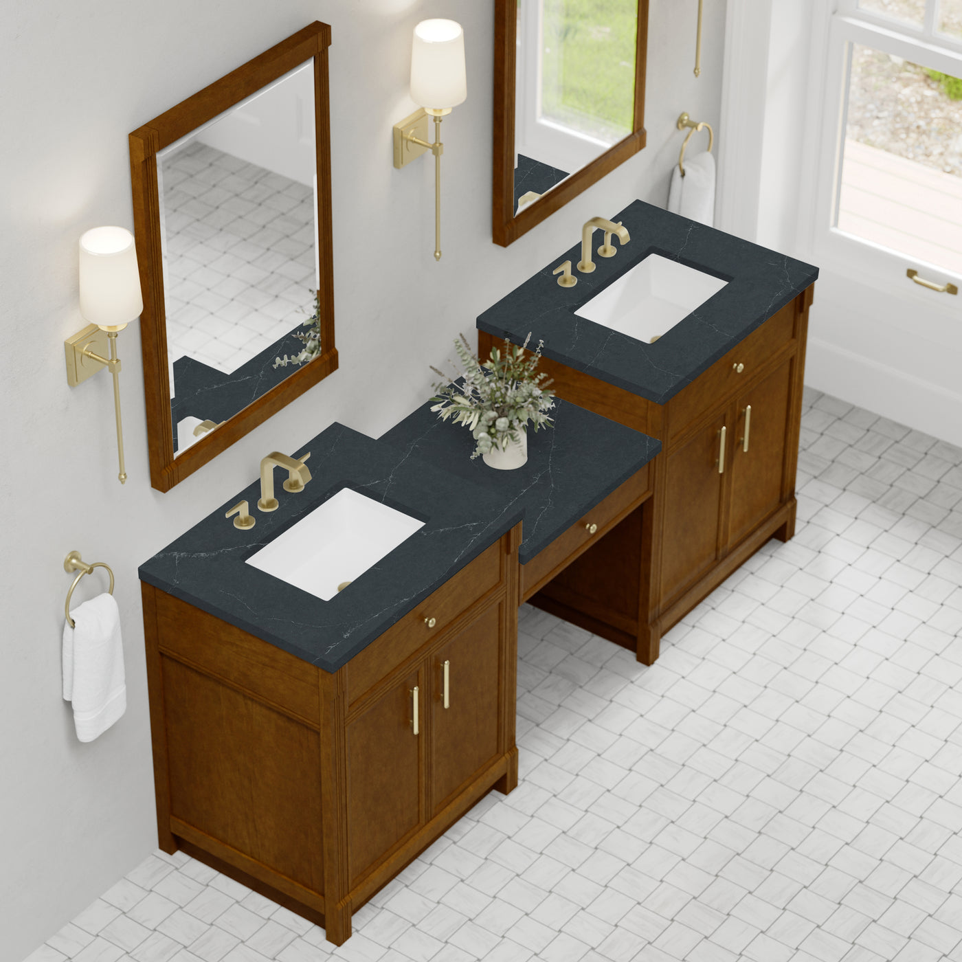 James Martin Bellshire 84" Double Bathroom Vanity, Honey Oak, view 28