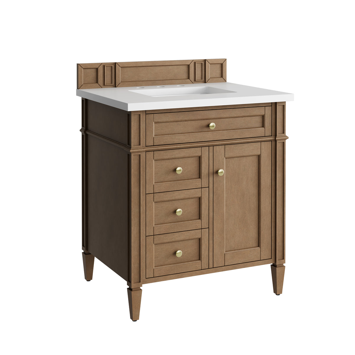 James Martin Brittany 30" Single Bathroom Vanity, Pecan, view 35