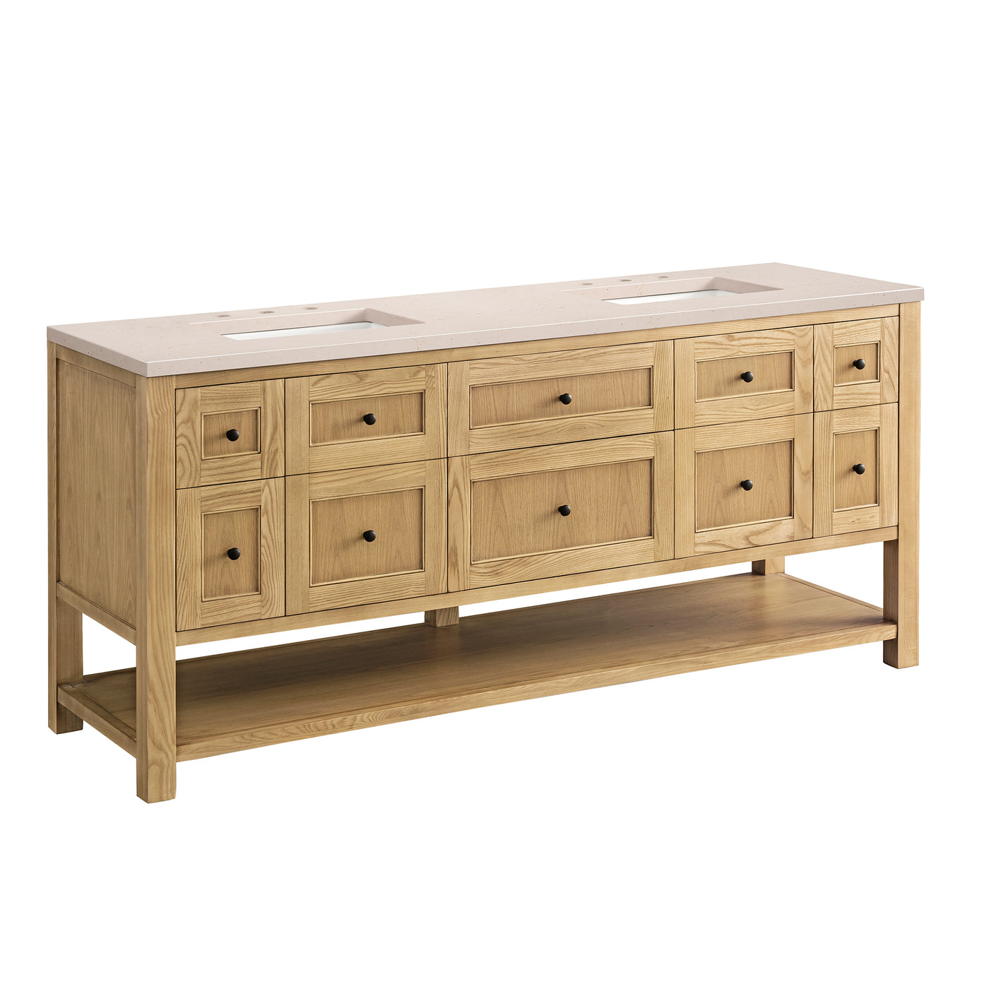 James Martin Breckenridge 72" Double Bathroom Vanity, Light Natural Oak, view 35