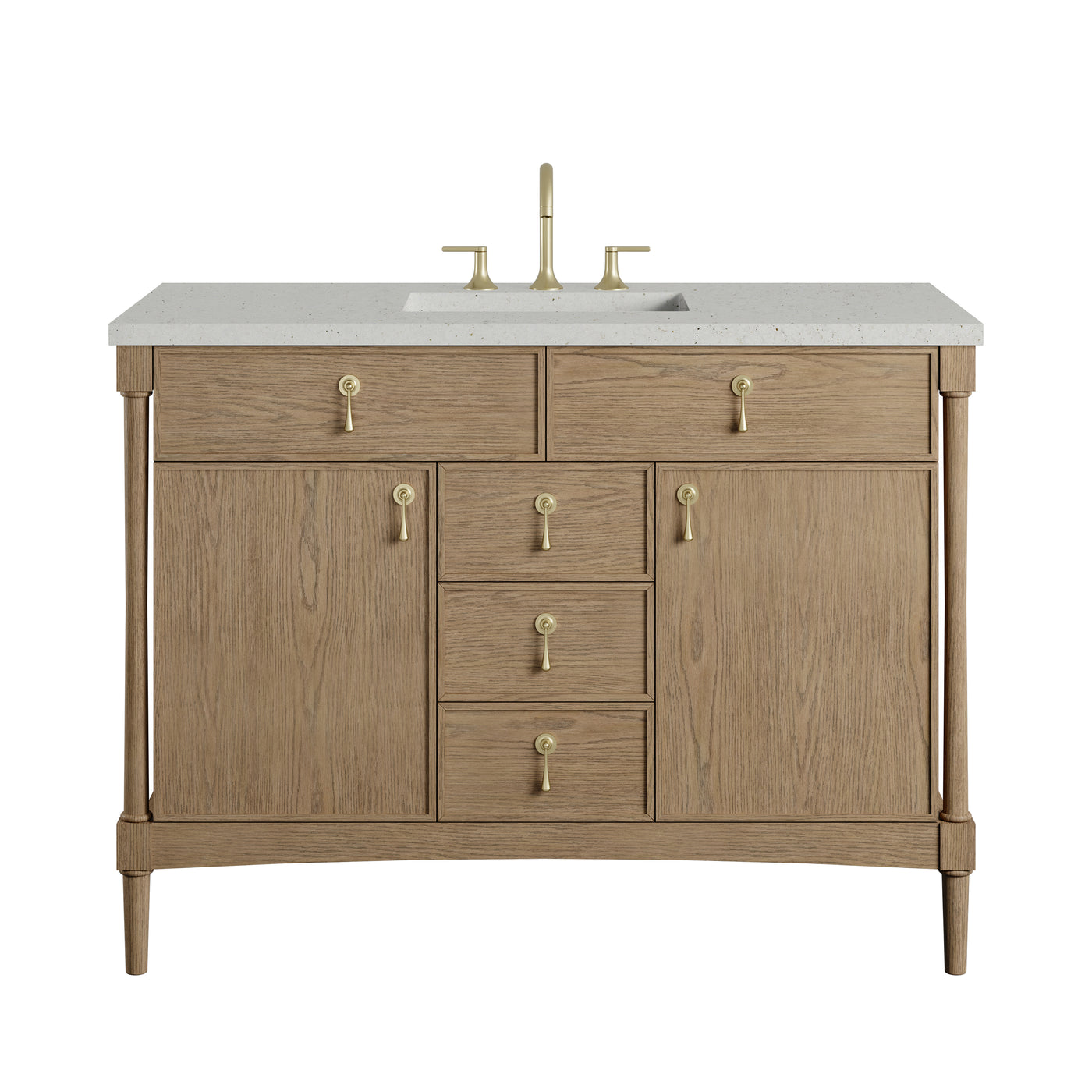 James Martin Kinnsden 48" Single Bathroom Vanity, Weathered Oak by James Martin