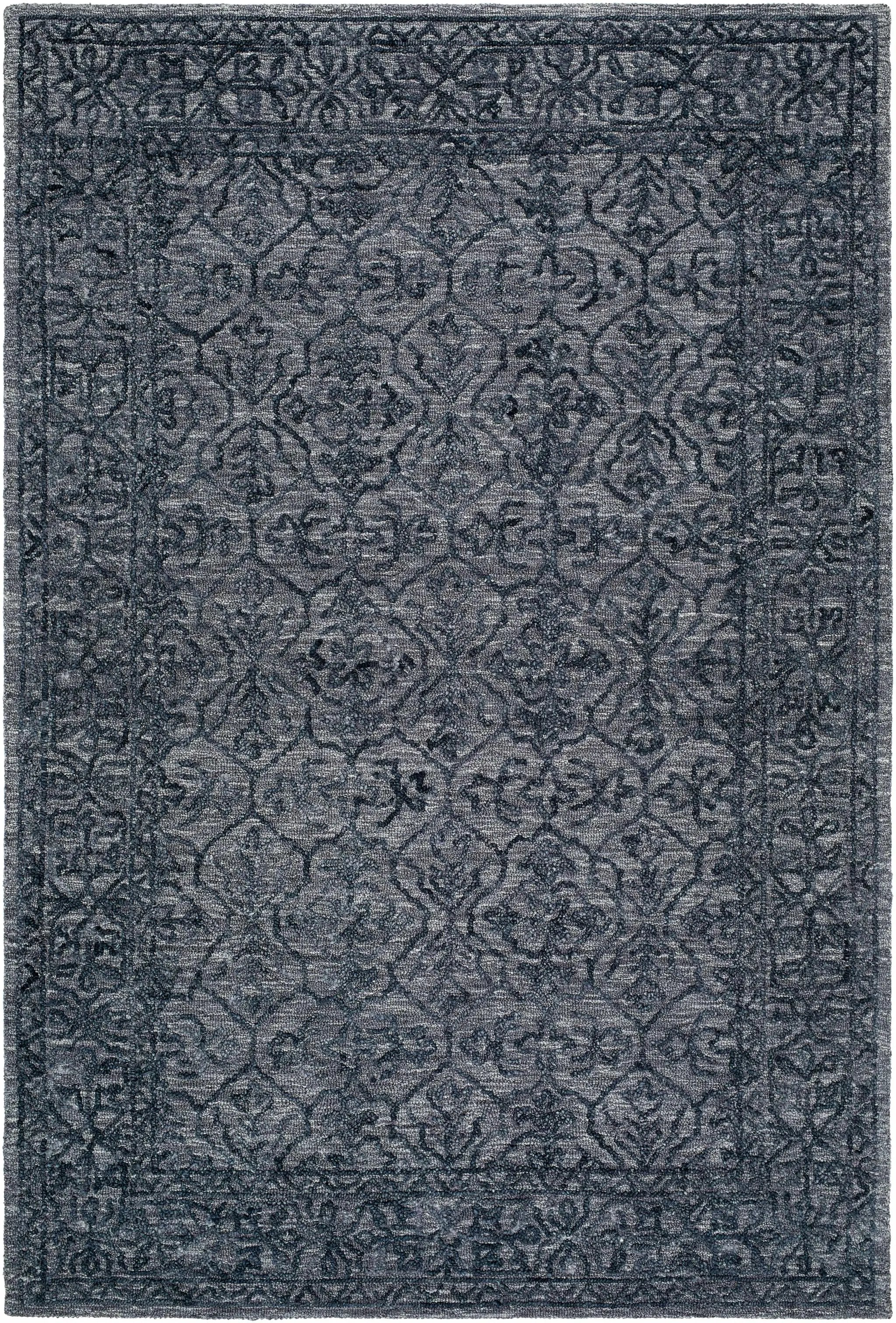 Yadid Black Wool Area Rug by Boutique Rugs