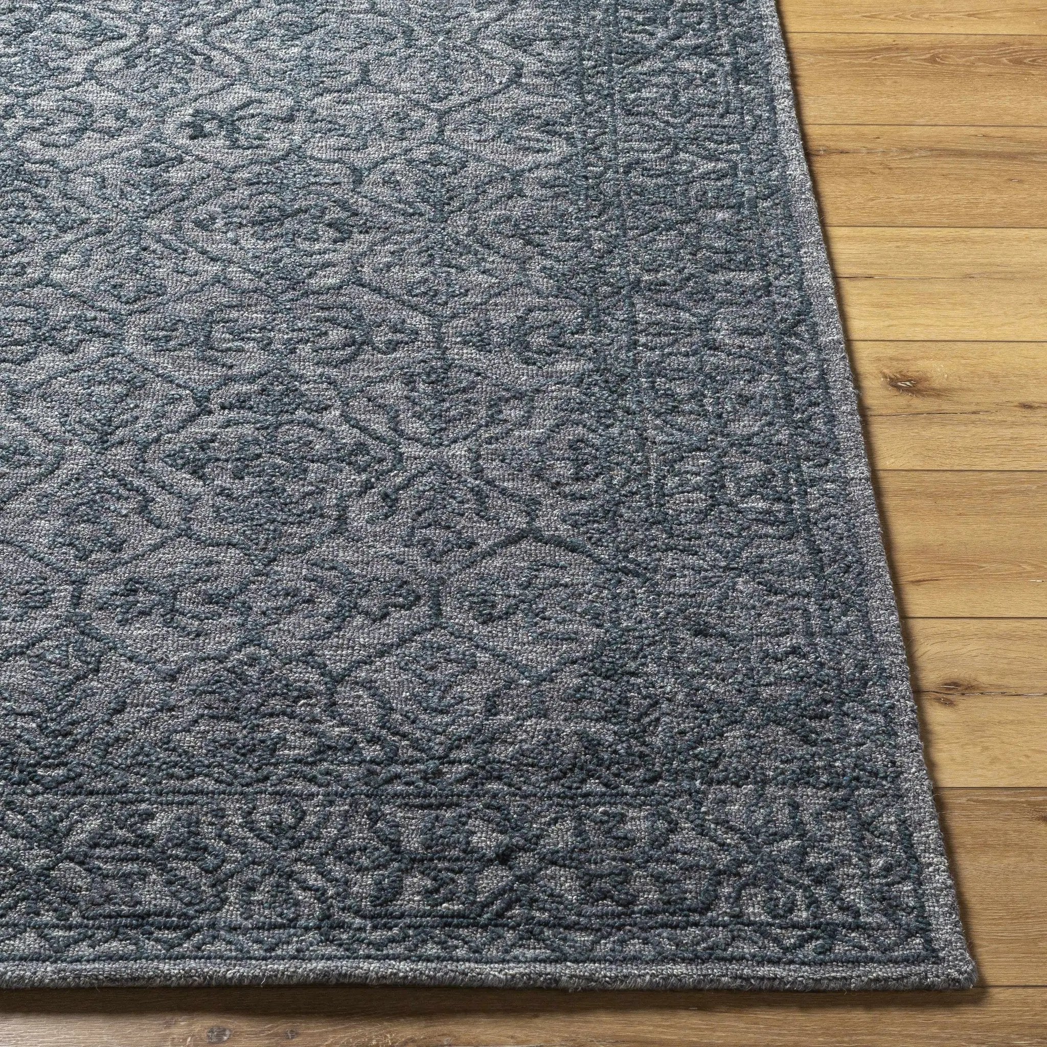 Yadid Black Wool Area Rug by Boutique Rugs