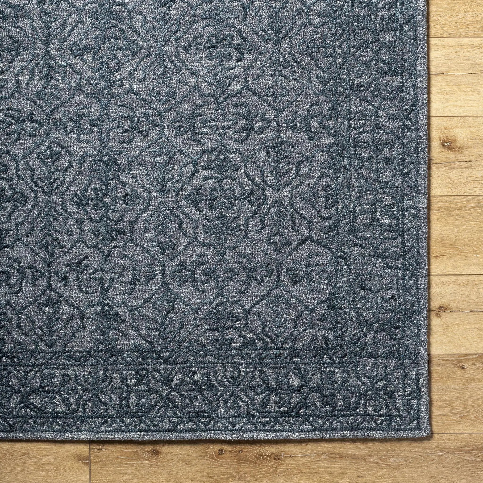 Yadid Black Wool Area Rug by Boutique Rugs