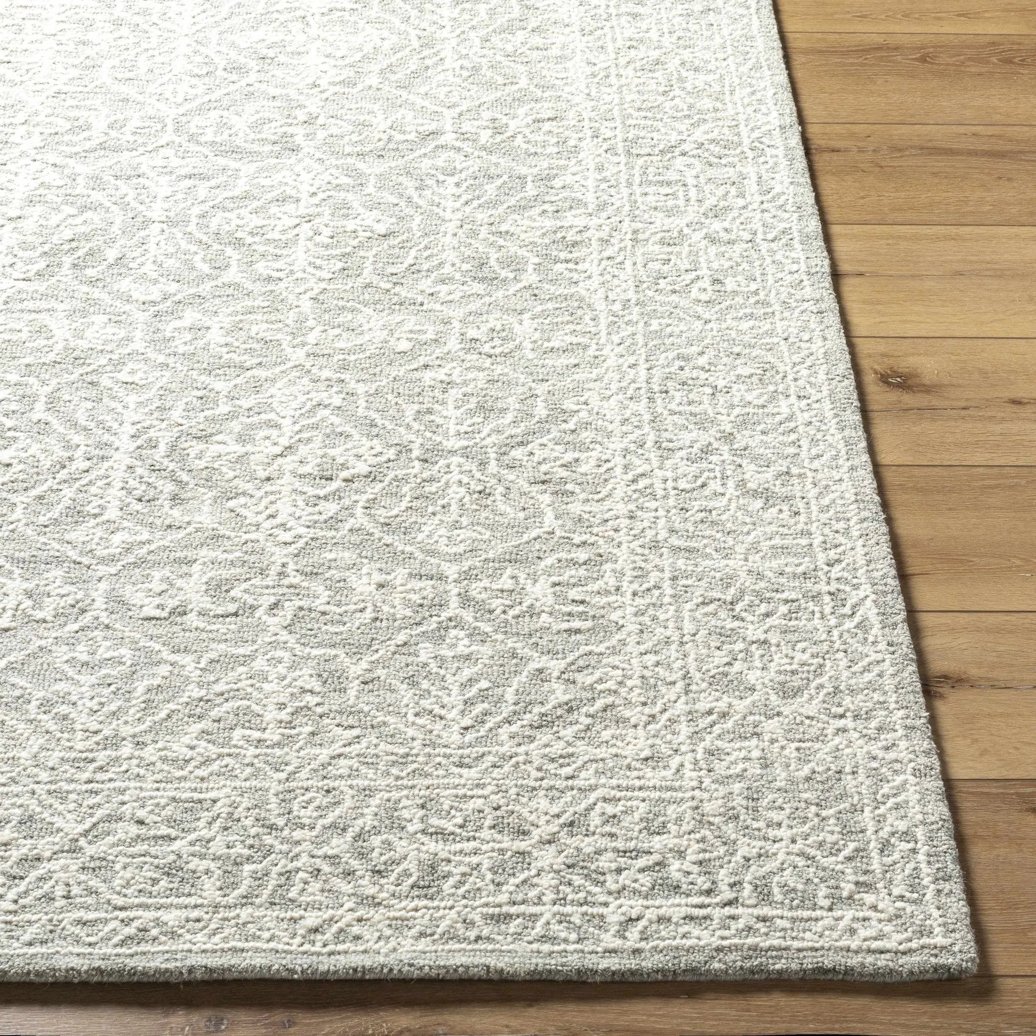 Yadid Gray Wool Area Rug by Boutique Rugs