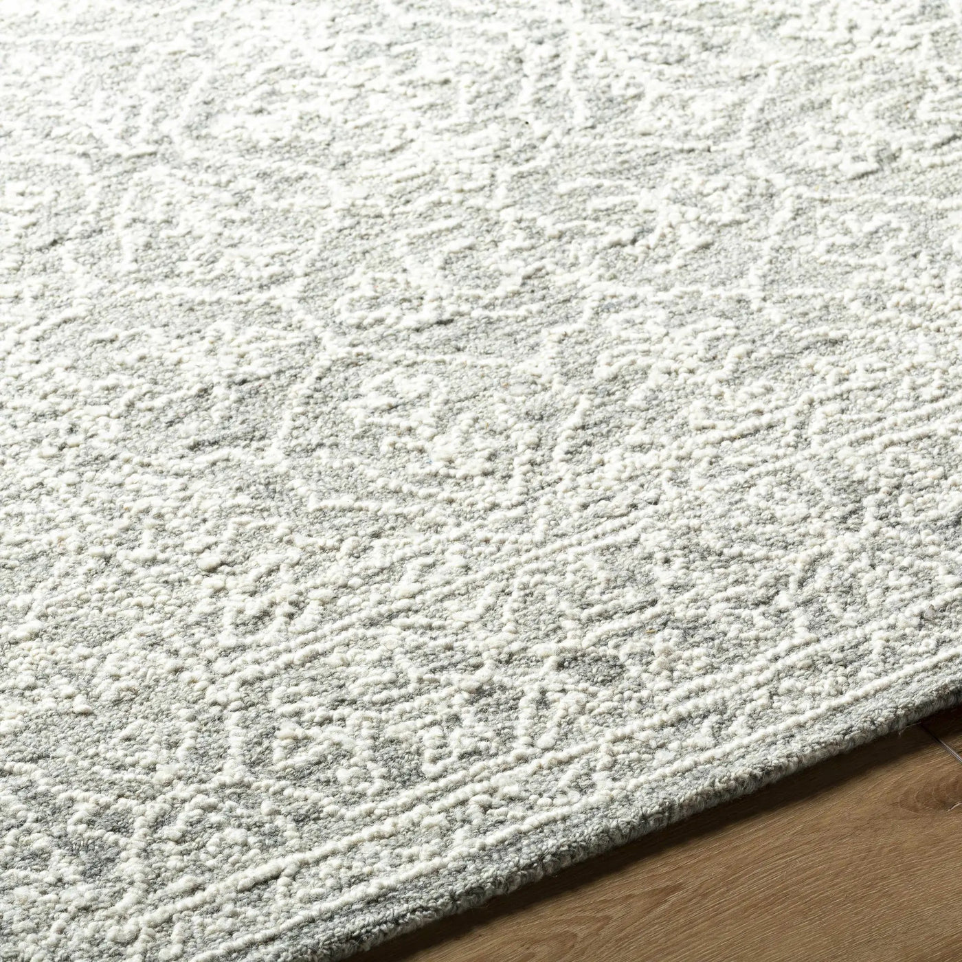 Yadid Gray Wool Area Rug by Boutique Rugs