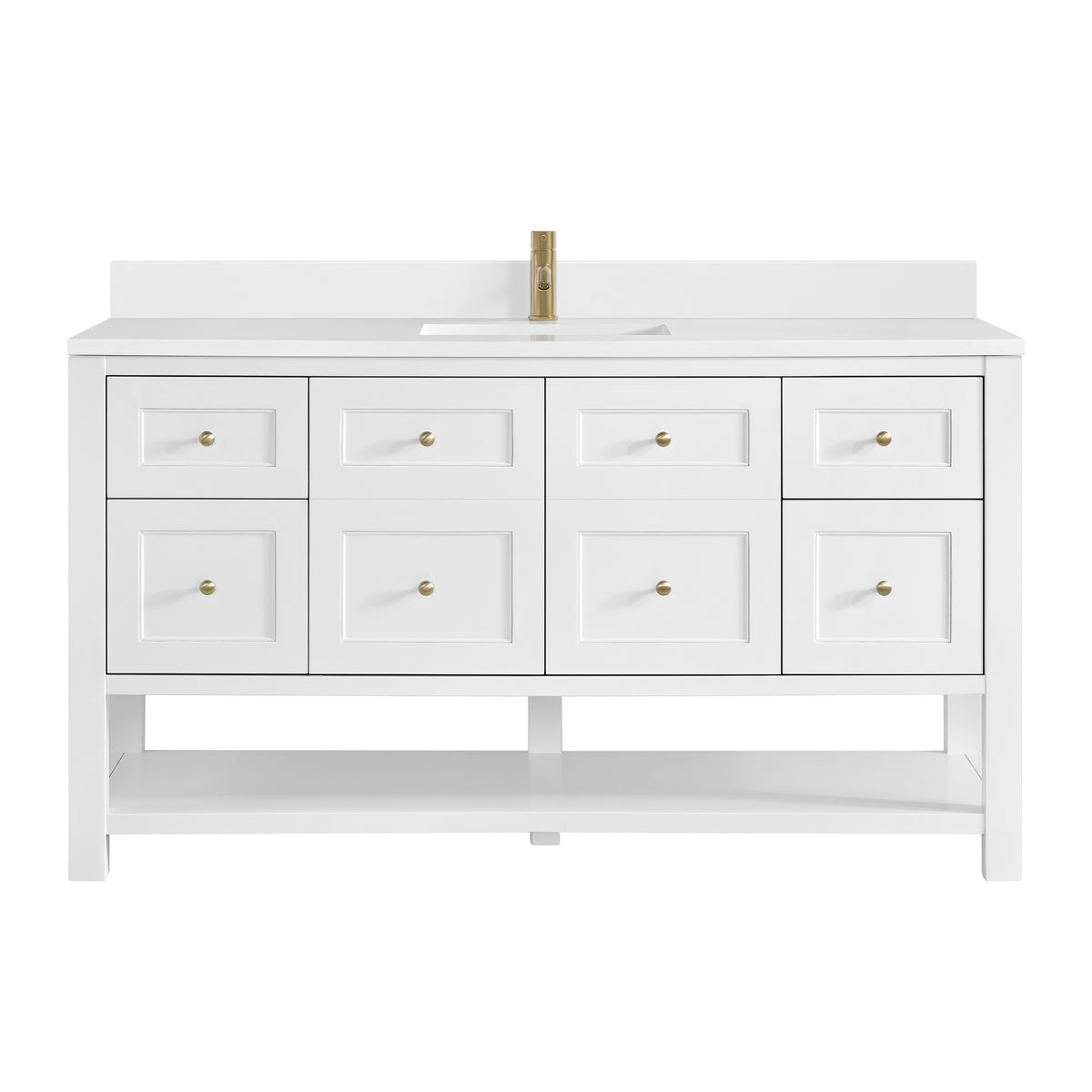 James Martin Breckenridge 60" Single Bathroom Vanity, Bright White, view 39