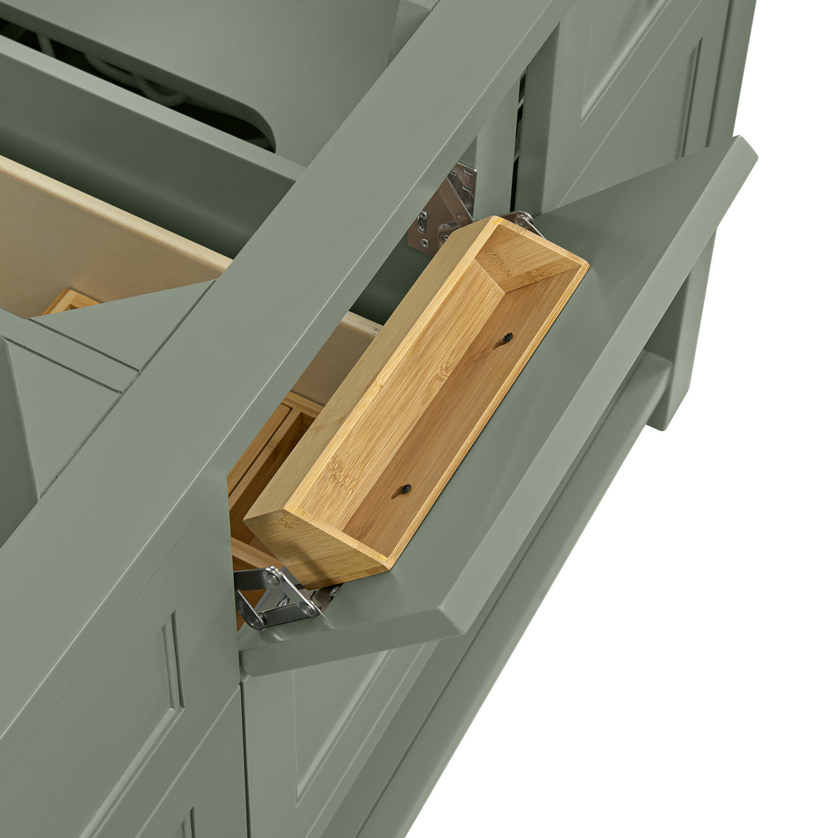 James Martin Breckenridge 60" Double Bathroom Vanity, Smokey Celadon, view 18