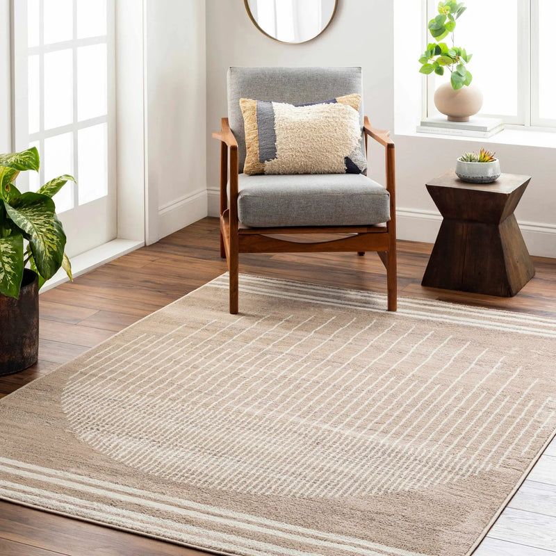 Yoad Geometric Mocha Area Rug - Clearance by Boutique Rugs