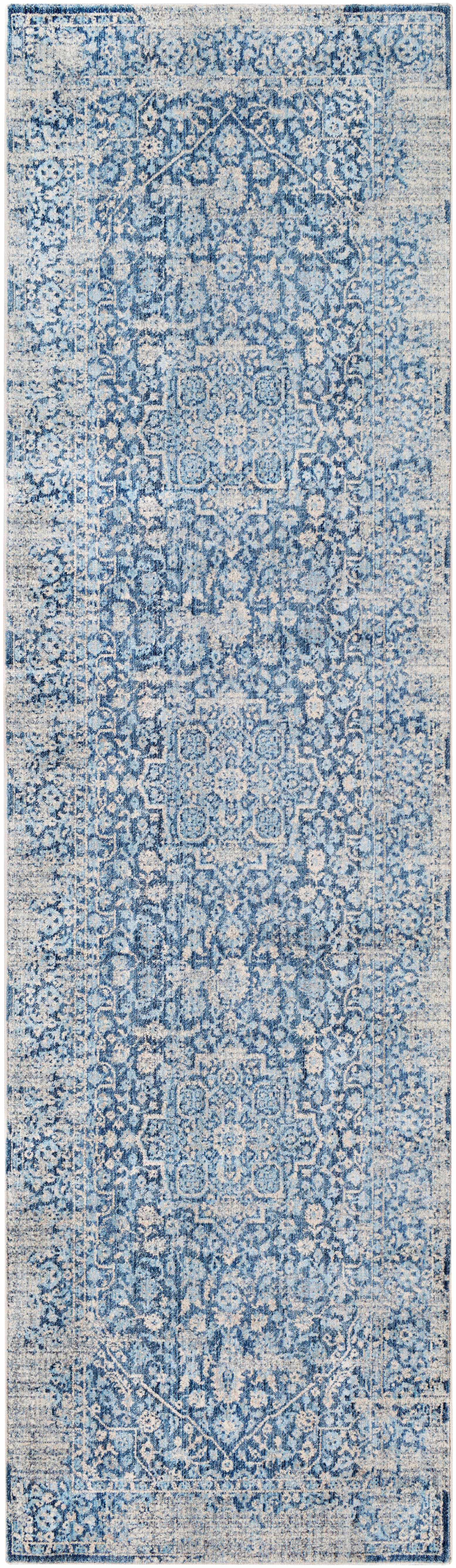 Yorkana Distressed Blue Rug - Clearance by Boutique Rugs