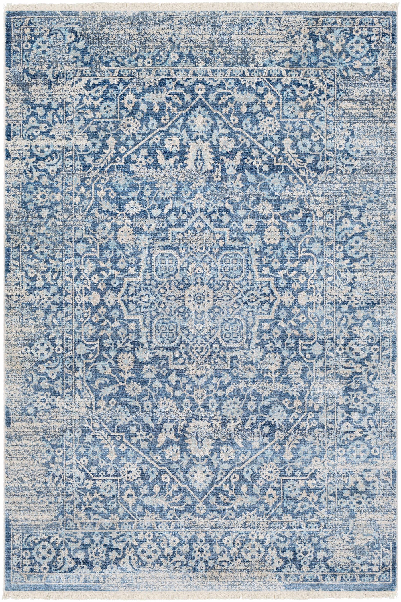 Yorkana Distressed Blue Rug - Clearance by Boutique Rugs