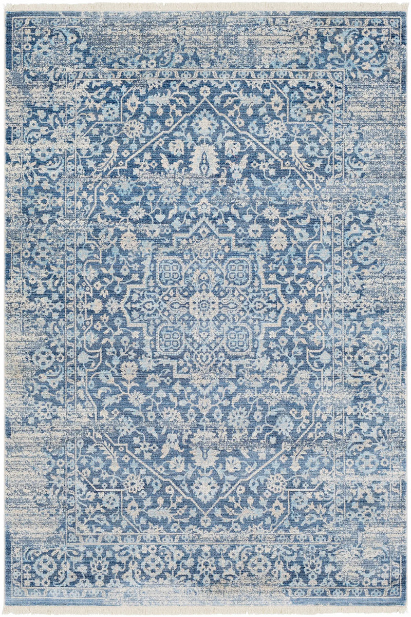 Yorkana Distressed Blue Rug - Clearance by Boutique Rugs