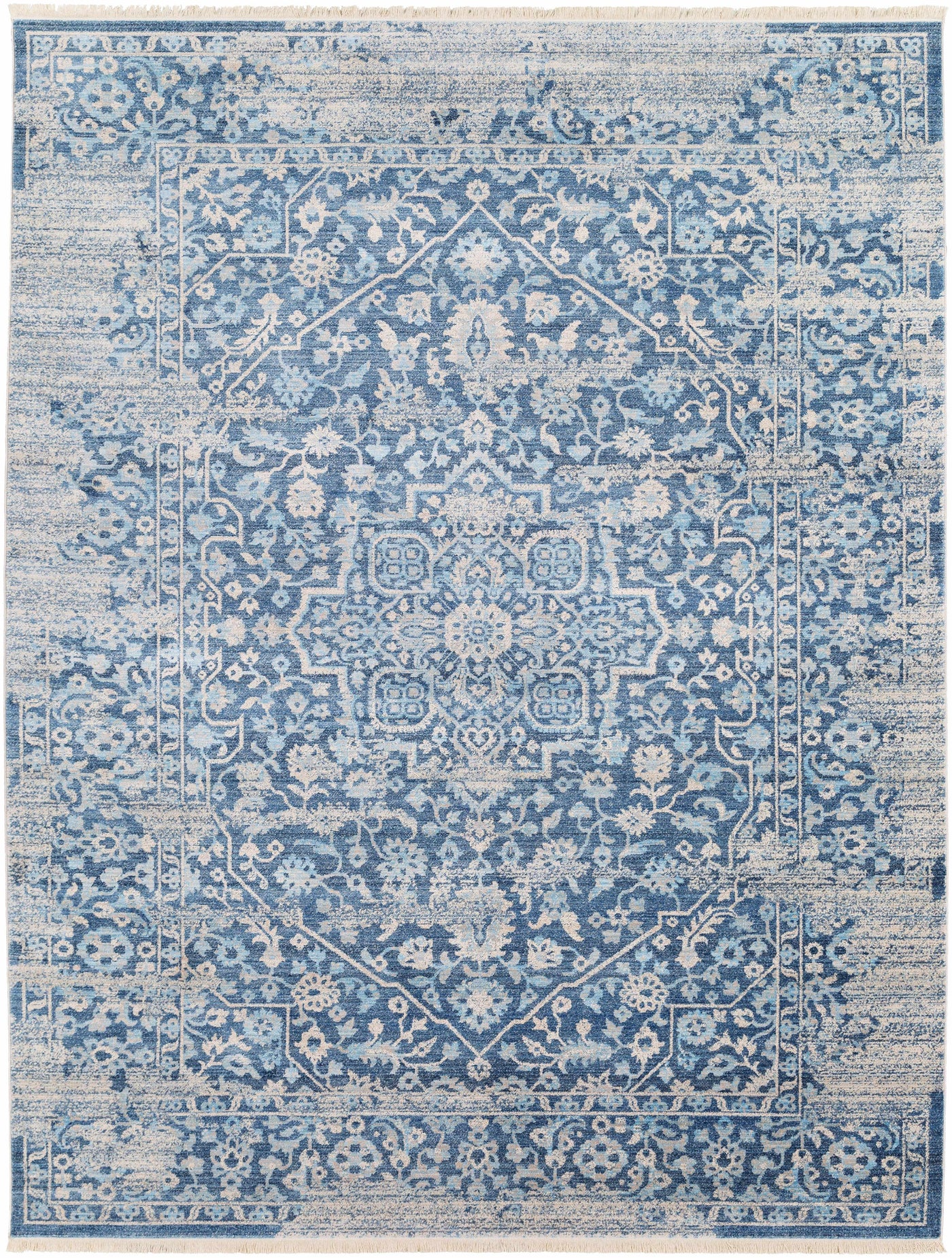Yorkana Distressed Blue Rug - Clearance by Boutique Rugs