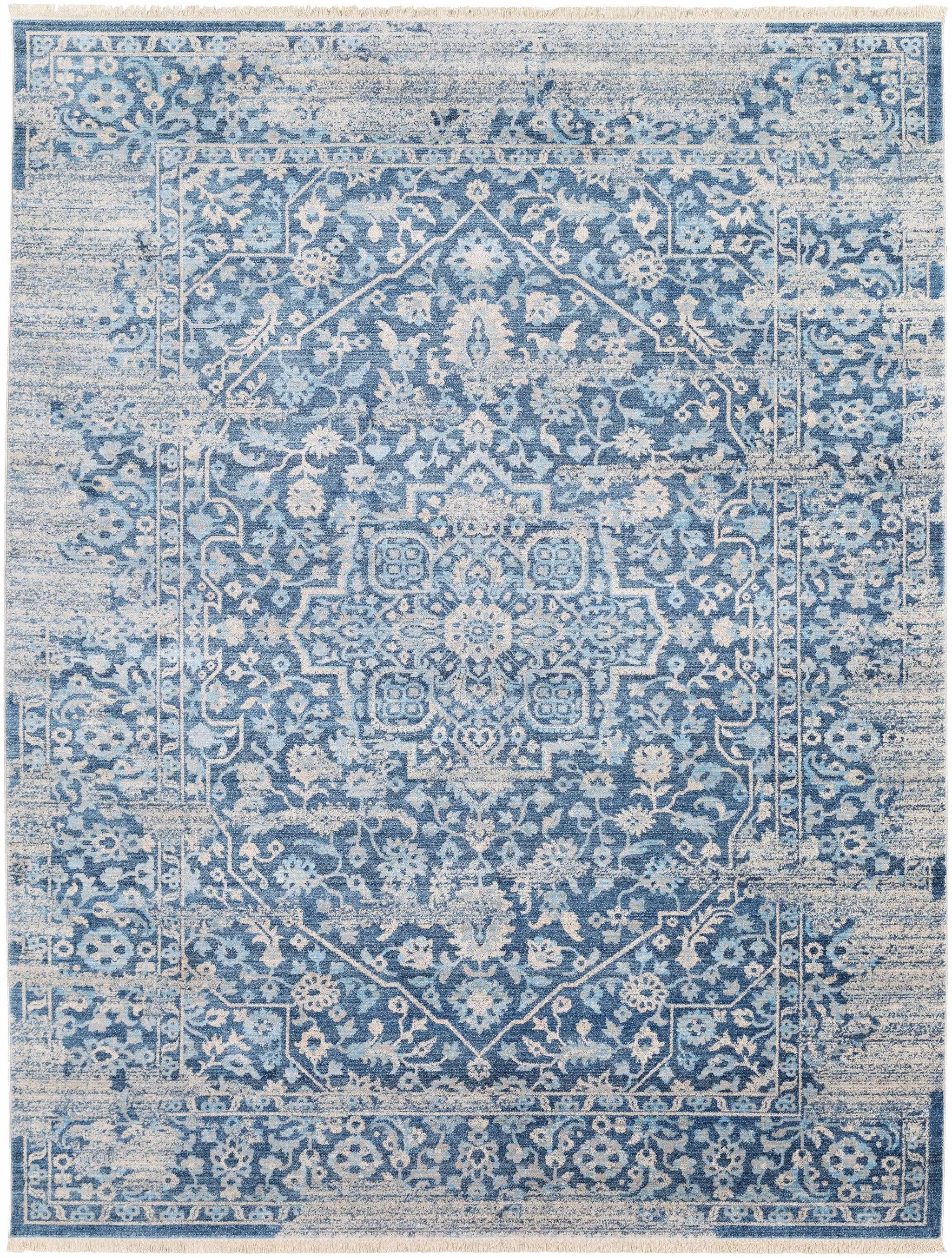 Yorkana Distressed Blue Rug - Clearance by Boutique Rugs
