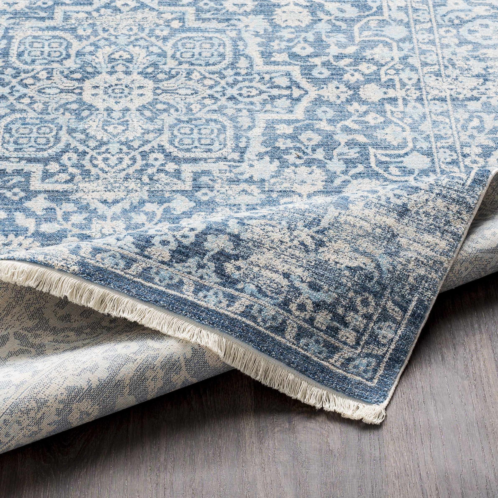 Yorkana Distressed Blue Rug - Clearance by Boutique Rugs