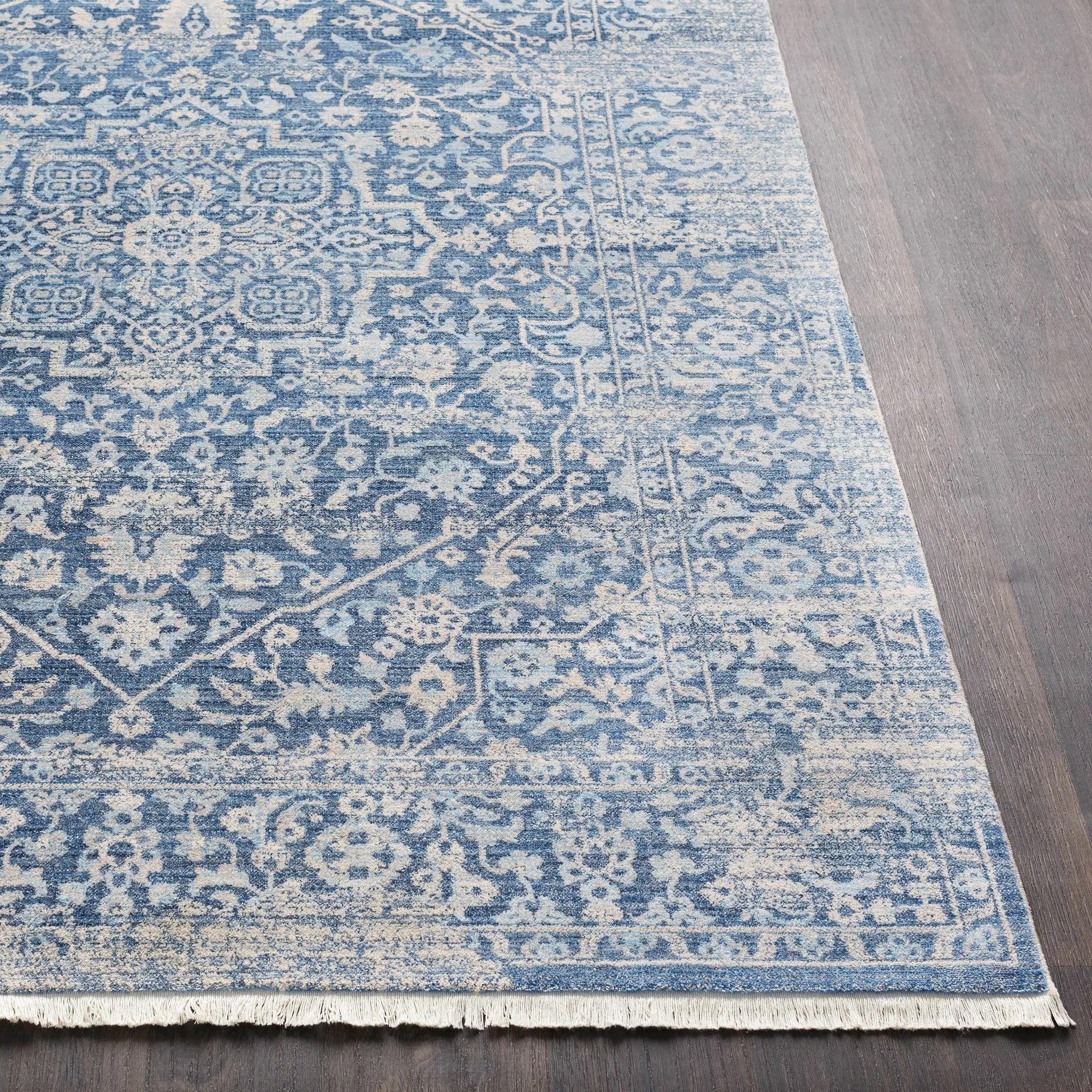 Yorkana Distressed Blue Rug - Clearance by Boutique Rugs