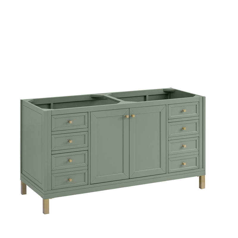 James Martin Chicago 60" Double Vanity Cabinet, Smokey Celadon by James Martin