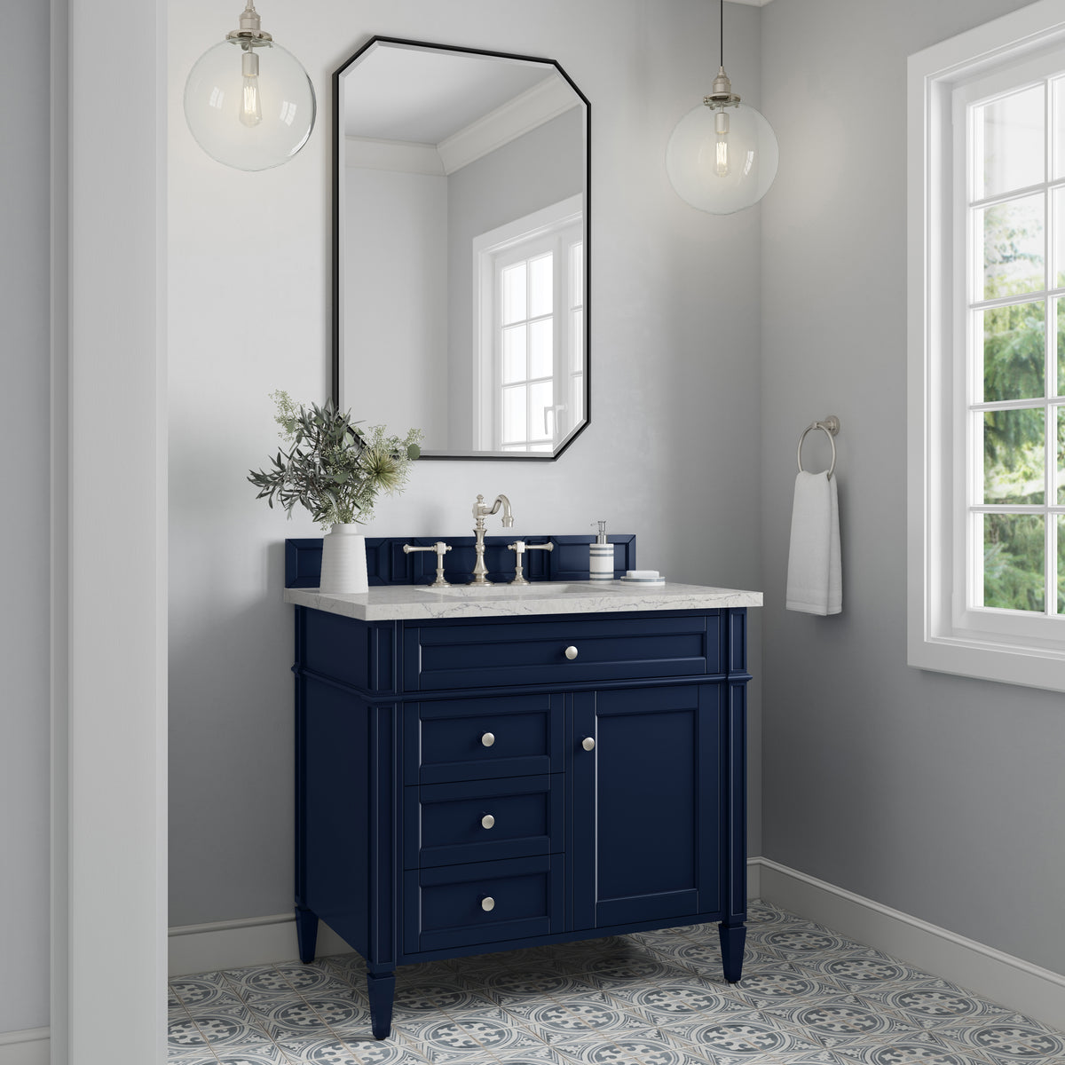 James Martin Brittany 36" Single Bathroom Vanity, Victory Blue, view 31