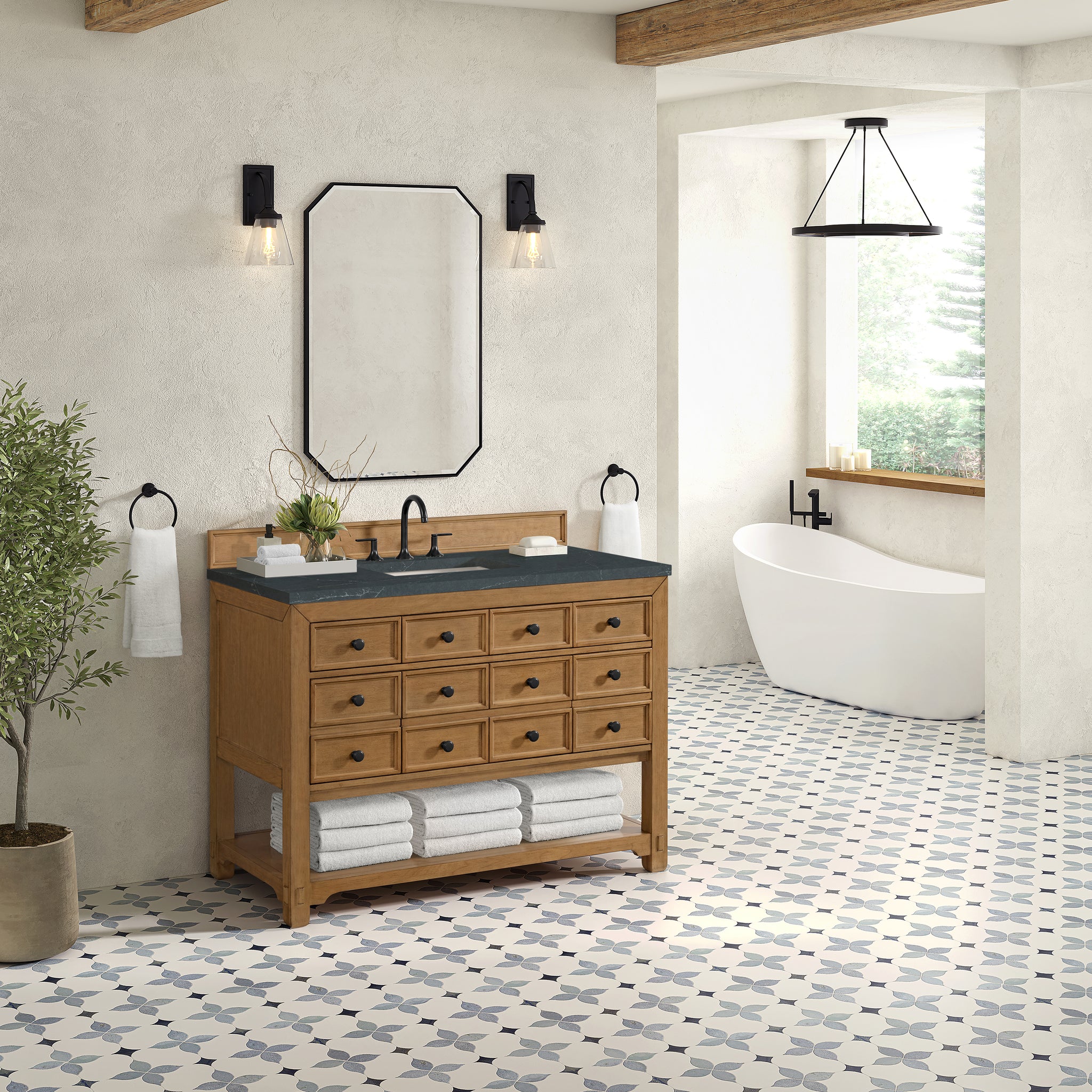 James Martin Malibu 48" Single Bathroom Vanity, Amber Birch by James Martin