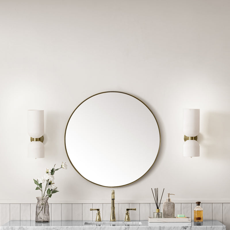 James Martin Rohe 30" Mirror, Champagne Brass by James Martin