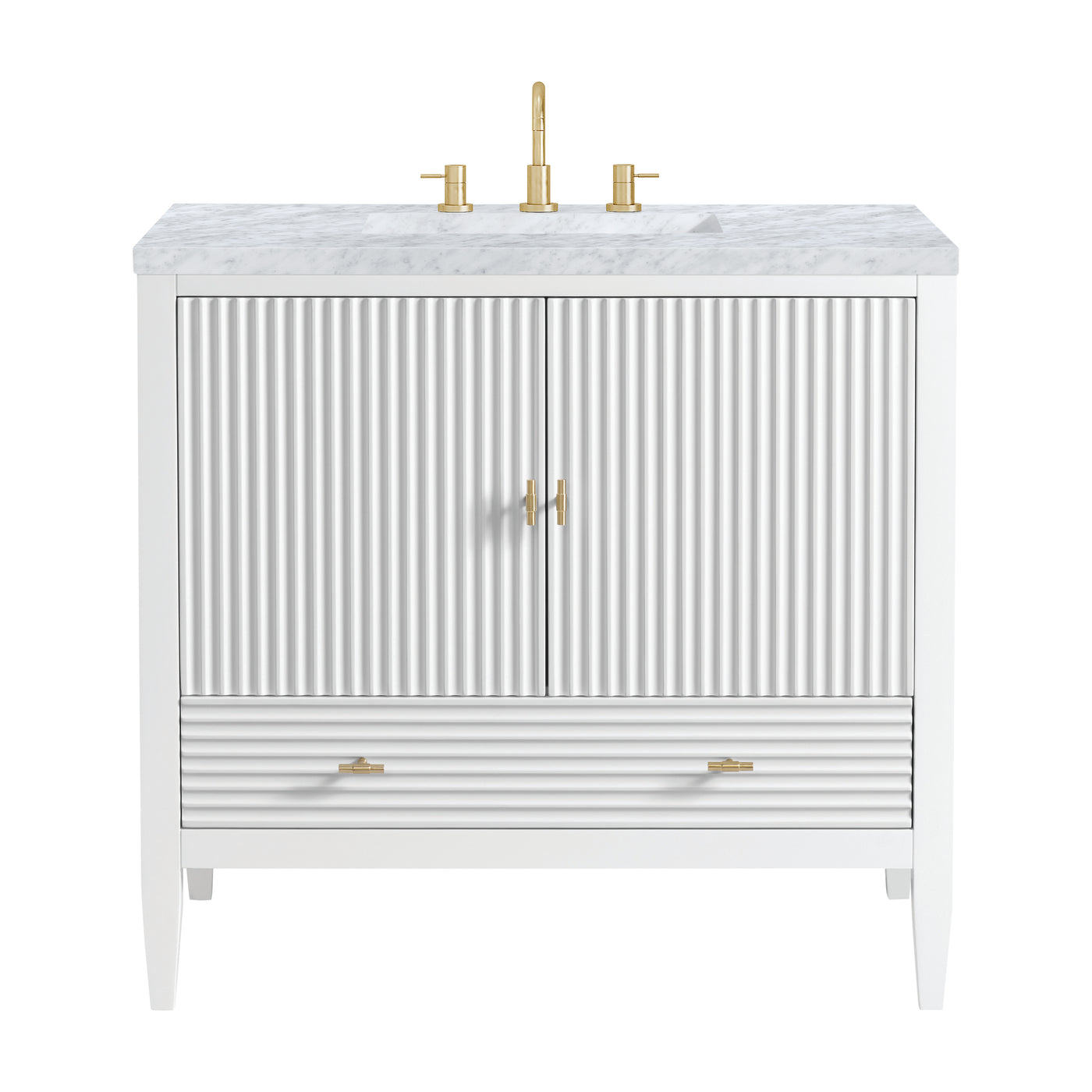 James Martin Myrrin 36" Single Bathroom Vanity, Bright White by James Martin