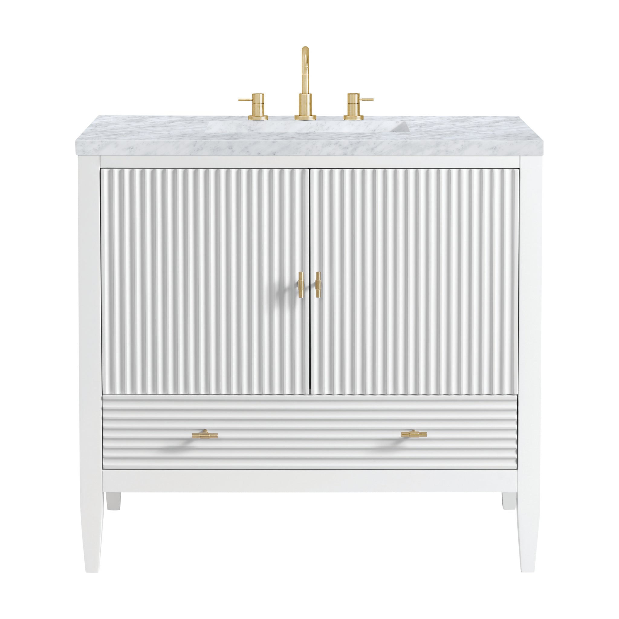 James Martin Myrrin 36" Single Bathroom Vanity, Bright White by James Martin
