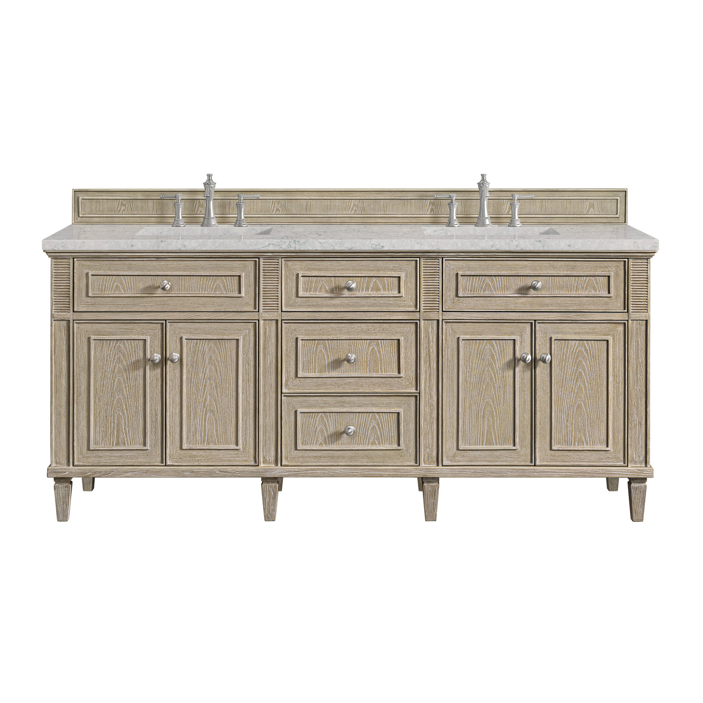 James Martin Lorelai 72" Double Bathroom Vanity, Whitewashed Oak by James Martin